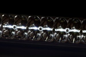 LED Light Bar - Rough Country - Curved | Dual Row | Cool White DRL - Chrome